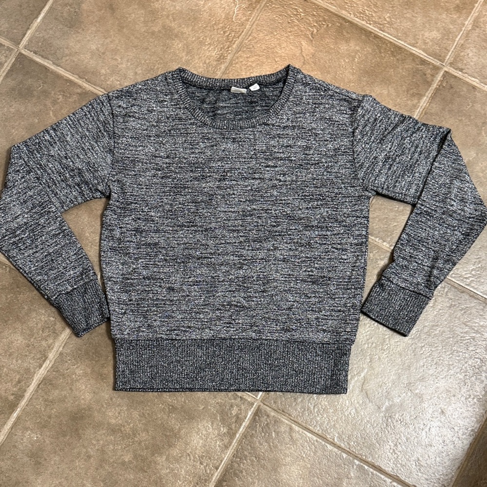 GAP Black, Gray, and Silver Sparkle Knit Pullover